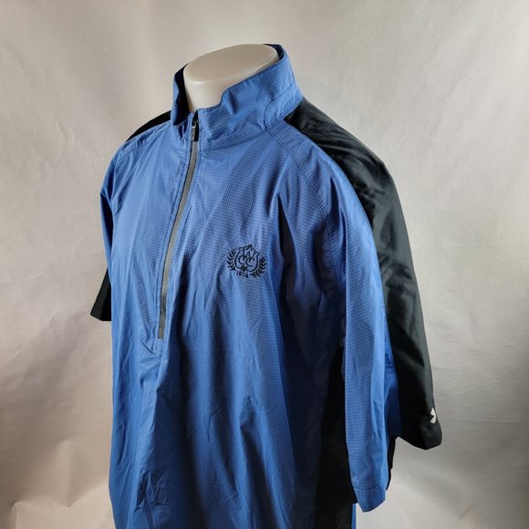 Under Armour Jacket Mens XL Blue Performance Golf Wear Windbreaker Half Zip S/S - Picture 5 of 11